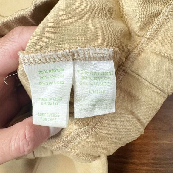 Lilly Pulitzer Toasted Coconut Tan Travel Vacation Pull-on Legging Pant Size S - Picture 5 of 7